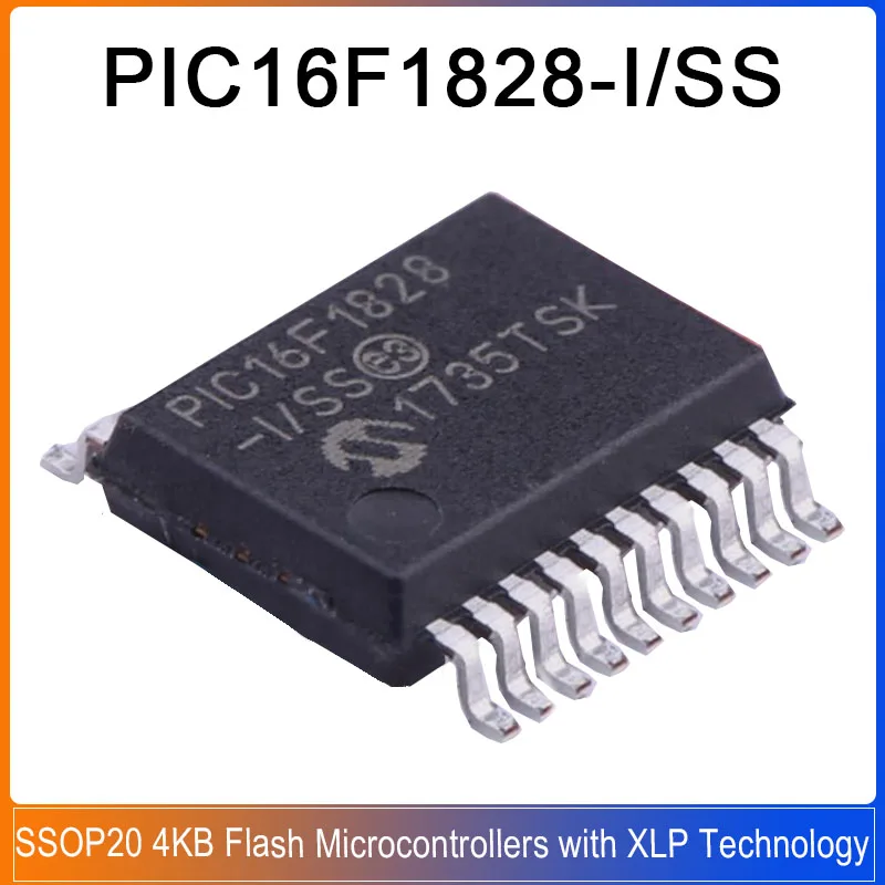 5/1PCS PIC16F1828-I/SS SSOP20 PIC16F1828 PIC16F 32MHz CPU 4KB Flash Microcontrollers with XLP Technology