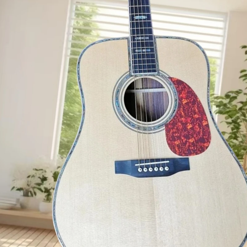 41 Inch D45 Solid Top Acoustic Guitar Rosewood Neck Solid Spruce 6-String with Built-in EQ Pickup with Tuner Free Delivery