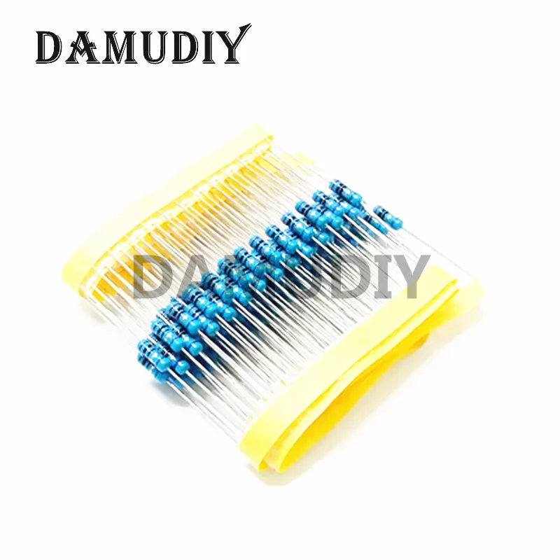 

50 шт./лот, металлопленочный резистор 1/2 Вт 1R-2,2M 100R 220R 330R 1K 1,5K 3,3K 4,7K 10K 22K 47K 100K 220 330 1K5 2K2 3K3 4K7 Ом 0,5 Вт