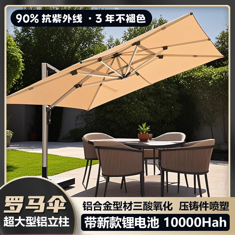 Roman Umbrella, Outdoor Umbrella,Sunshade, Rainproof, UV Protection,Thickened Material, Aluminum Alloy Columns, Rotatable