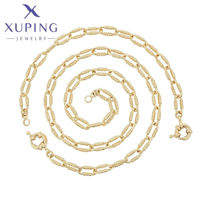 Xuping Schmuck Neuerscheinung Modisches Hellgold-Farbenes Charm-Halsketten-Armband-Set für Damen Party Geburtstagsgeschenk X000866178