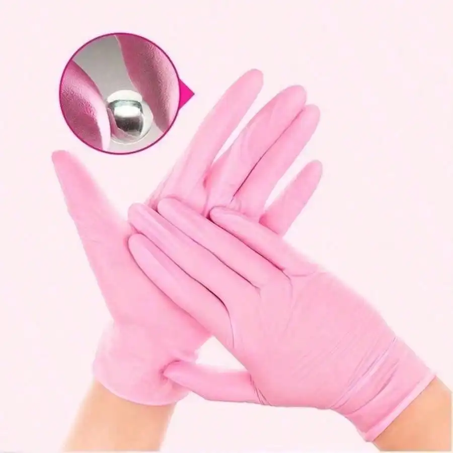 A Box Of 100pcs Containing Nitrile Gloves For Household Kitchen Dishwashing, Waterproof And Durable Cleaning Products