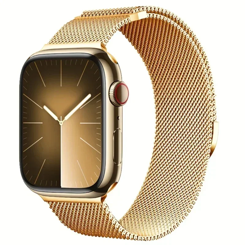Magnetisches Armband für Apple Watch 9 8 7 41 45mm Ultra 2 49mm Herren Damen Metall Atmungsaktives Band für iWatch 6543SE 44 40 42mm Gürtel – Detail 10