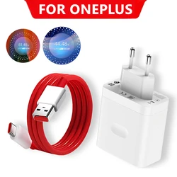 80W EU Super Fast Wall Charger For OnePlus 9RT 10 Pro 11 12 13 15 Nord 4 5 CE 2 3 Lite OPPO Realme Type C USB Dash Charge Cable