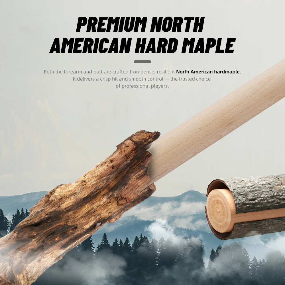 ZOKUE PRISM Professional Pool Cue 57.87in Maple Billiard Cue Stick 11.5/12.5mm Tip 3/8x8 Joint for Nine Ball [Irish Linen Wrap &