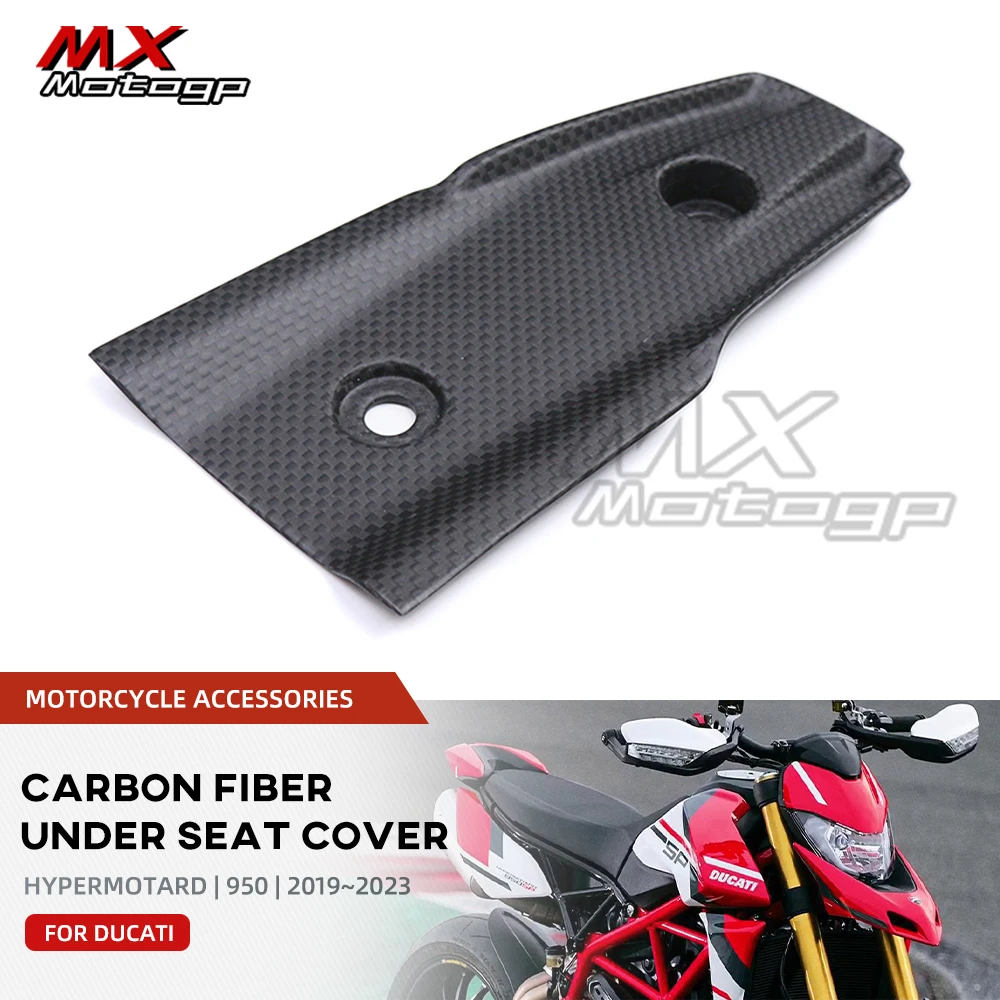 For DUCATI Hypermotard 950 SP RVE 2019-2023 Motorcycle Carbon Fiber Under Rear Seat Covers Lower Undertray Guards Fairing Kits