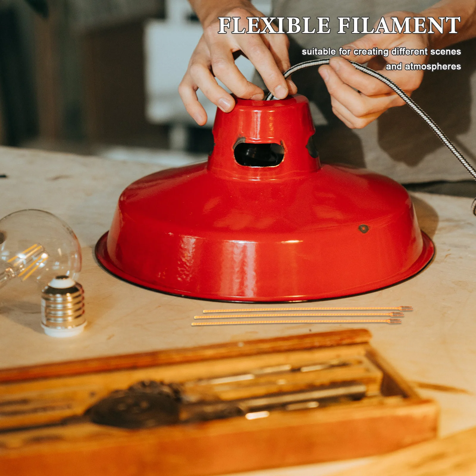 5Pcs Flexible LED Bulb Filament Soft Lamp Wire Repair Parts for Light Fixture Retro Decoration Bulbs Filament for Light Fixtures