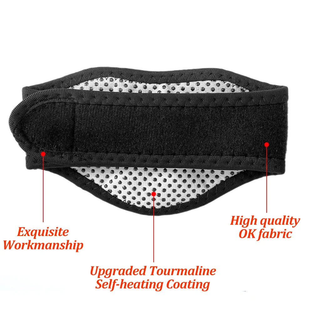 Tourmaline Neck Brace Self-heating Neck Wrap Band Health Care Cervical Spondylosis Pain Relief Magnetic Therapy Neck Pad