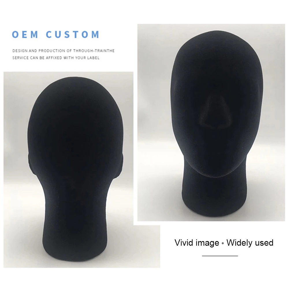 Practical Male Foam Stable Base Mannequin Head Model Mall Closet Sunglasses Hat Displaying Stand Photo Studio Head Model  Prop view 4