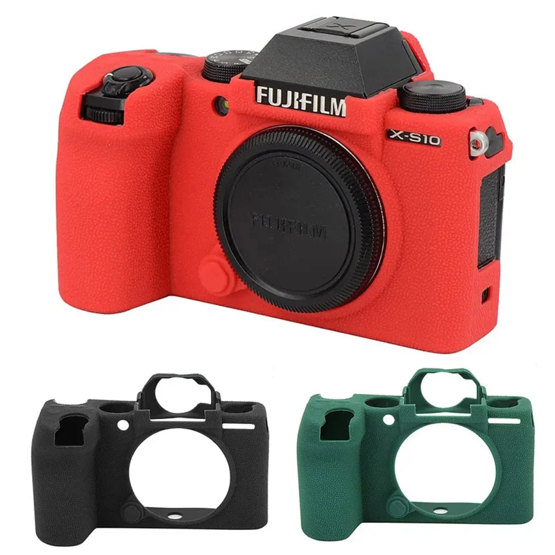 

For Fujifilm X-S10 cameras only xs10 silicone armor skin camera case body cover protector anti-skid texture design