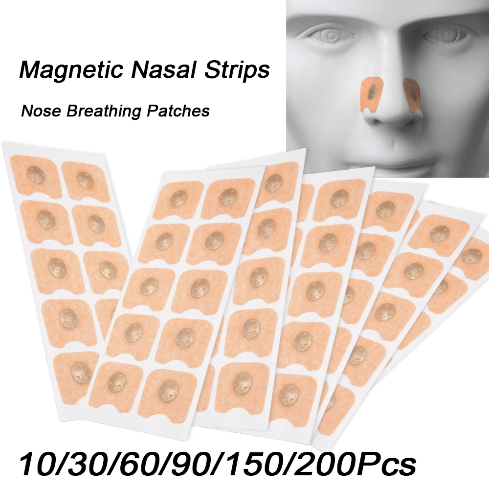 20/150/200 PC จมูกหายใจแพทช์แม่เหล็กดูดเหล็กแถบจมูกเพิ่ม Air ปรับปรุงคุณภาพการนอนหลับลดการนอนกรนจมูก