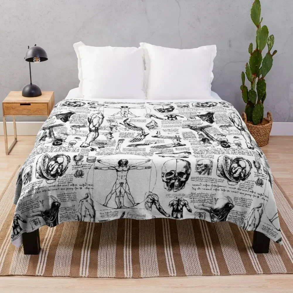 

Da Vinci's Anatomy Sketches Throw Blanket Hair sofa bed Blankets