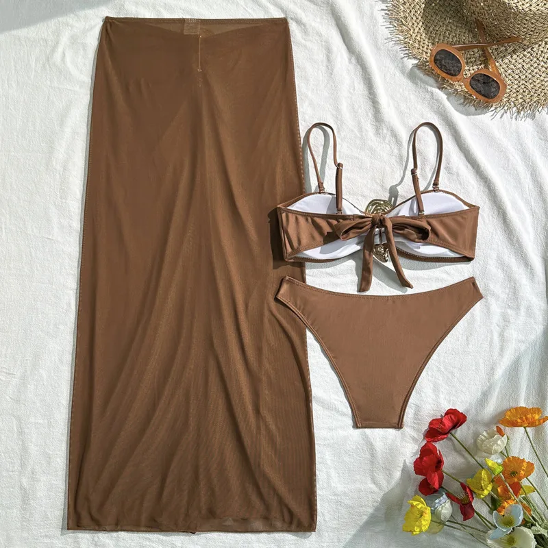 2026 مثير البيكينيات الإناث المايوه النساء ثلاث قطع ملابس السباحة الشاطئ ملابس سباحة لباس سباحة البرازيلي مجموعة البكيني بركة السباح #2