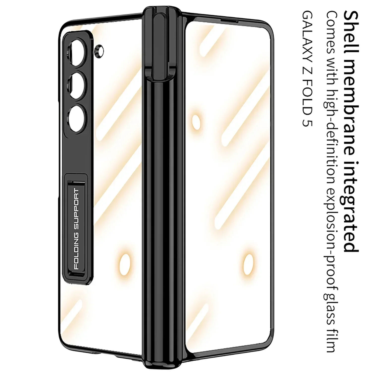 Case for Samsung Z Fold5 Phone Case Electroplating Phantom Magnetic Hinge Pen Solt Shell Membrane All-Inclusive Protective Cover