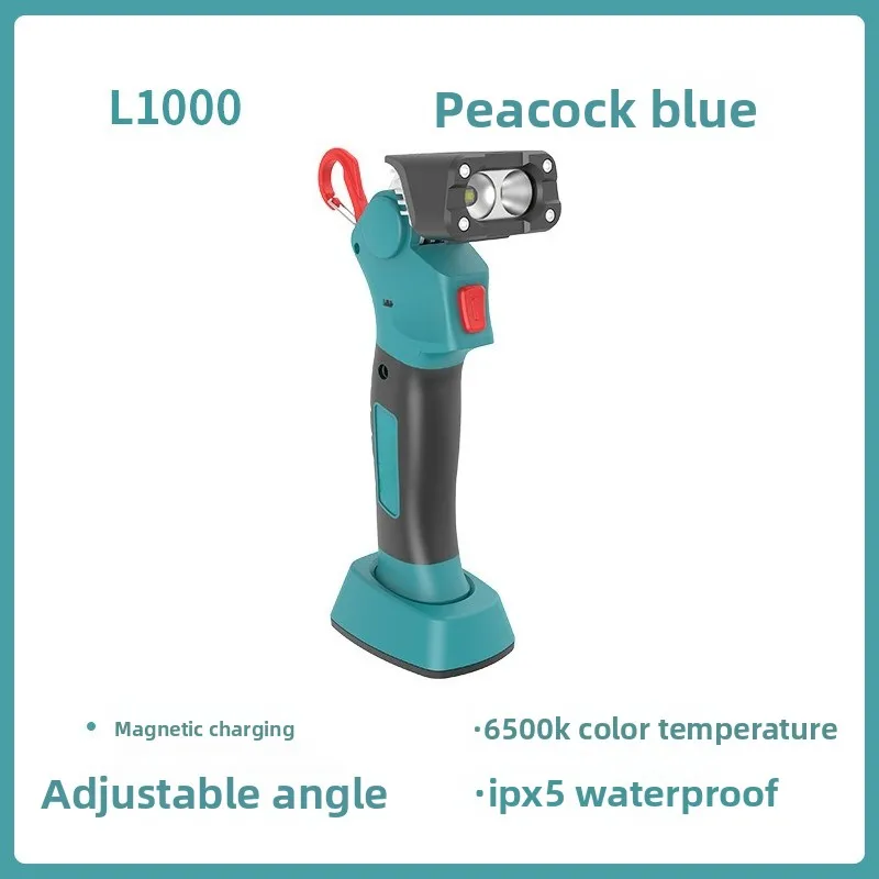 VOLODYMYR Handheld Flashlight Portable Mobile Magnetic Suction Repair Work Light for Car Repair Maintenance Checking Inspection