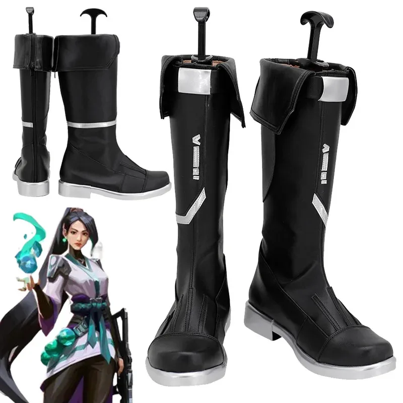 Женские ботинки для ролевых игр yiyiSage, аксессуары для косплея Valorant, маскировка, вечерние фантазийные туфли на Хэллоуин, обувь для взрослых
