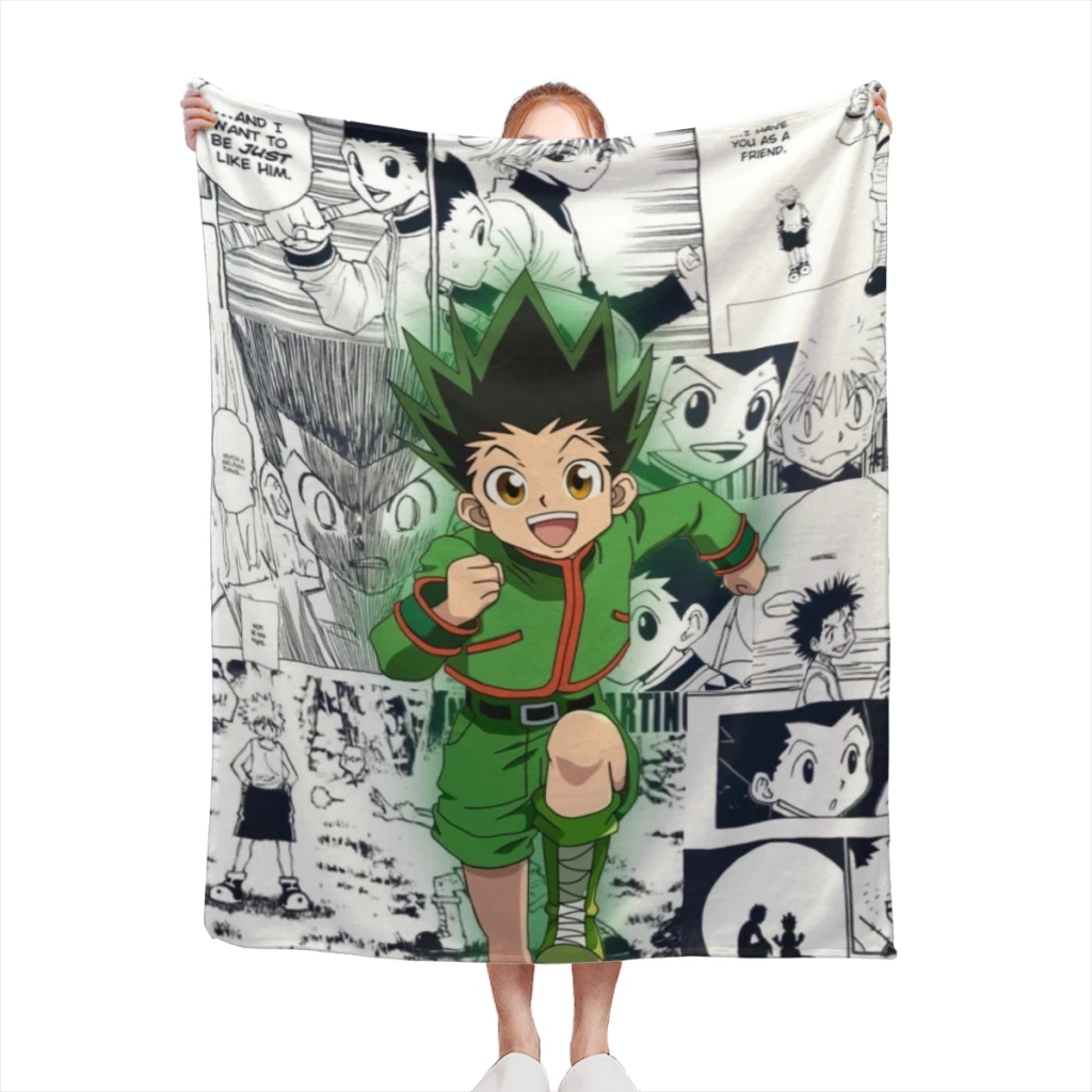 

Fluffy Baby Blanket HUNTER×HUNTER Sofa Camp Nap Bedspread Cozy Flannel Blanket Bedroom Decor