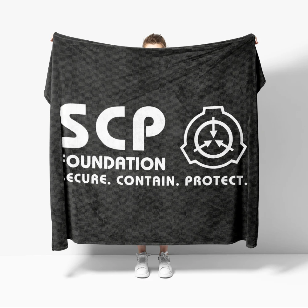 SCP Secure Contain. Protect (Black) Flanne Blanket Warm Soft comforter Throw Blankets Bedroom Room Decor