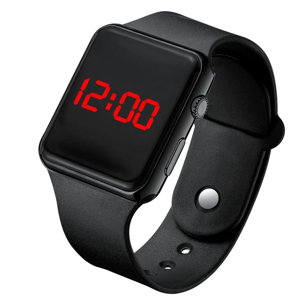 2024 mode Sport Digitale Uhr Frauen Männer Platz LED Uhren Silikon Gürtel Elektronische Frauen Digitale Uhren Uhr Montre Femme – Detail 11
