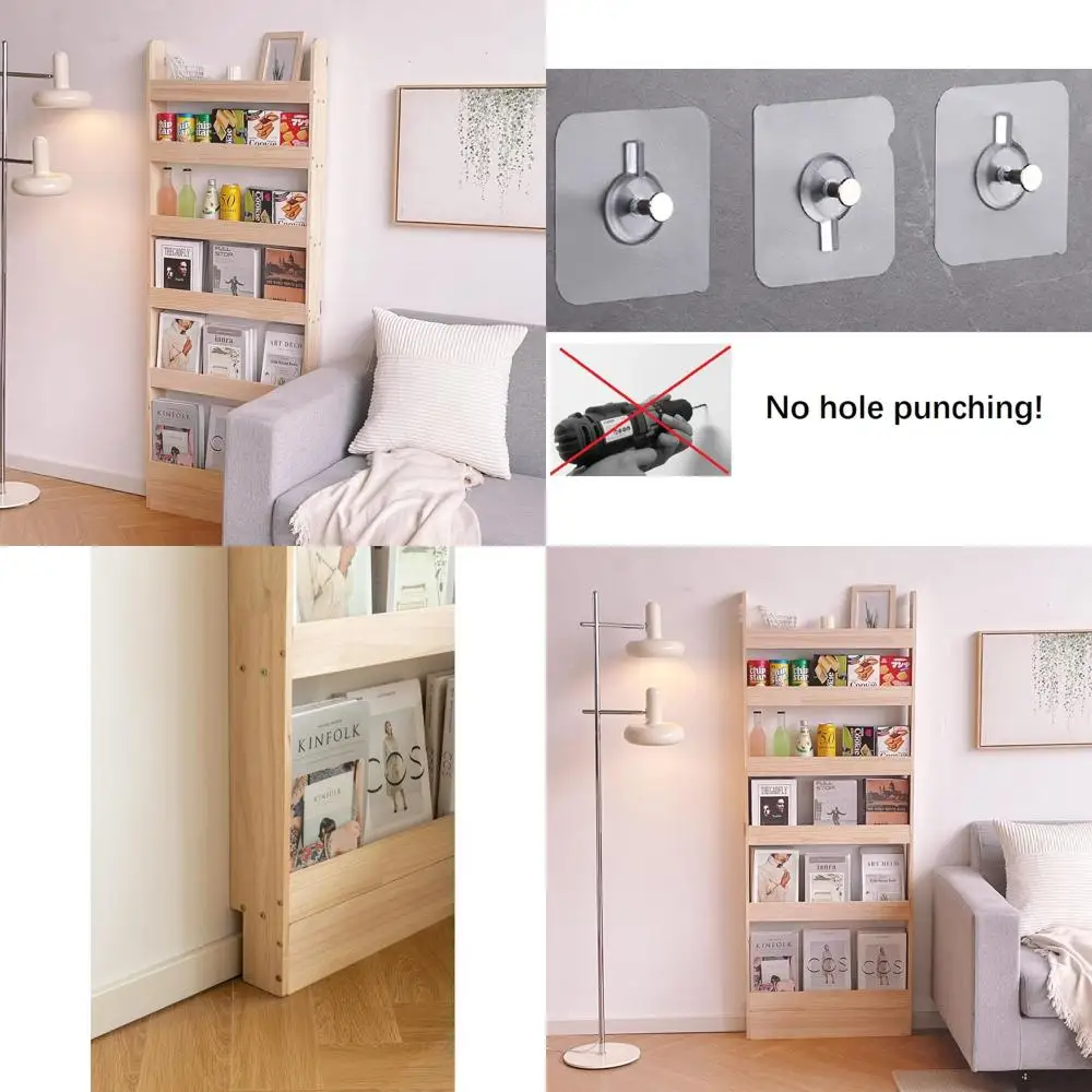 

Wooden Bookshelf Organizer with Toy Storage, Ideal for Kids & Adults, 80cm Wide