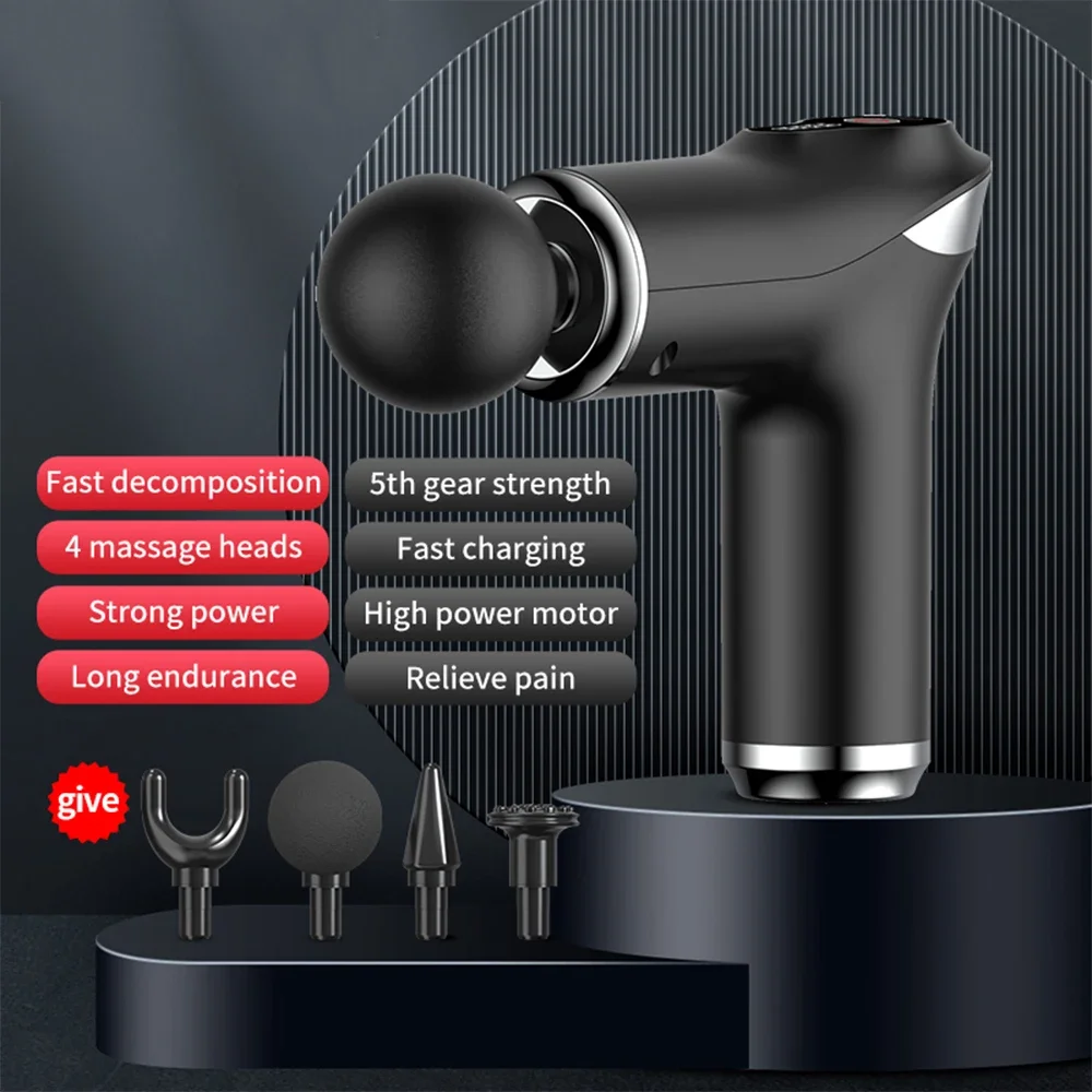 New Portable Electric Massage Gun Leg Deep Tissue Muscle Massager Neck Shoulder Pain Relief Sports Relaxation Massager