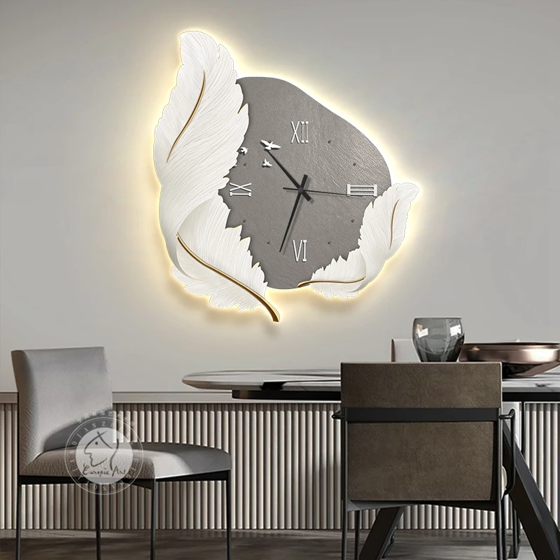 

Design Luxury Wall Clock Art Mural Korean Aesthetic Creative Wall Watch Fashion Minimalist Horloge Murale Living Room Decoration