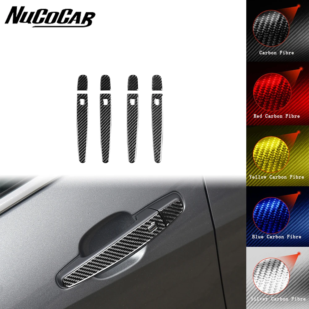 

For Chevrolet Malibu 2016-2024 Carbon Fiber Exterior Door Switch Handle Panel Cover Car Exterior Accessories Decorative Stickers