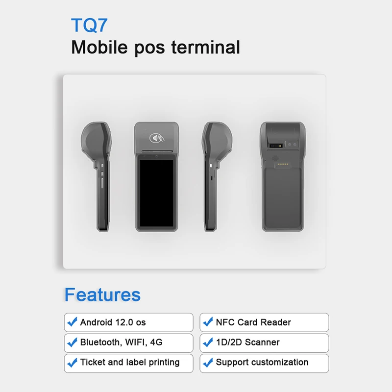 TOUSEI Mobile Handheld Android 12 POS System Terminal Manufactures Touch Screen Pos with Printer Payment Machine