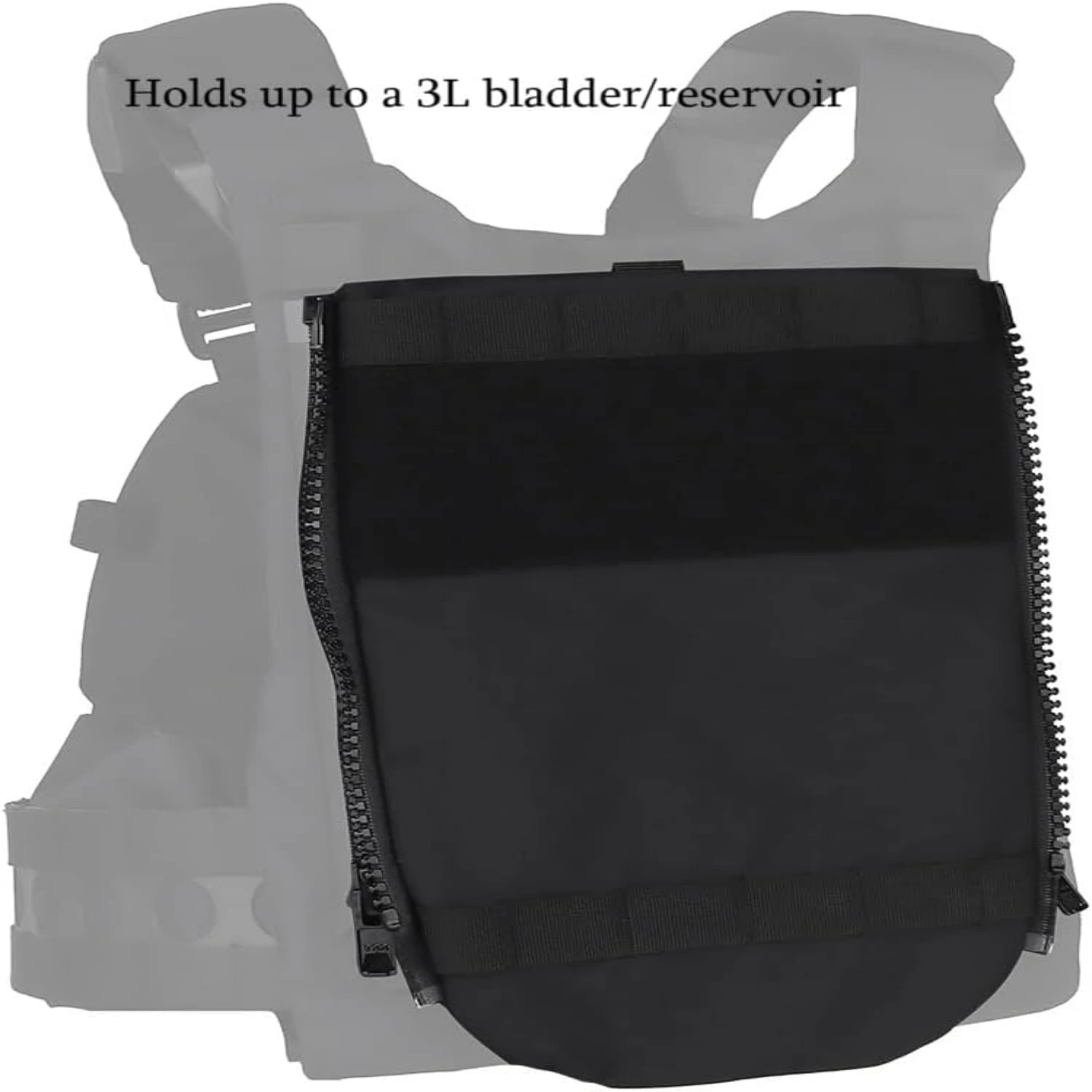 Durable and High-performance Lightweight 3L Tactical GYDEHUTJ V5 PC Back Panel Water Bag for Airsoft Vest, High-capacity Zip Clo