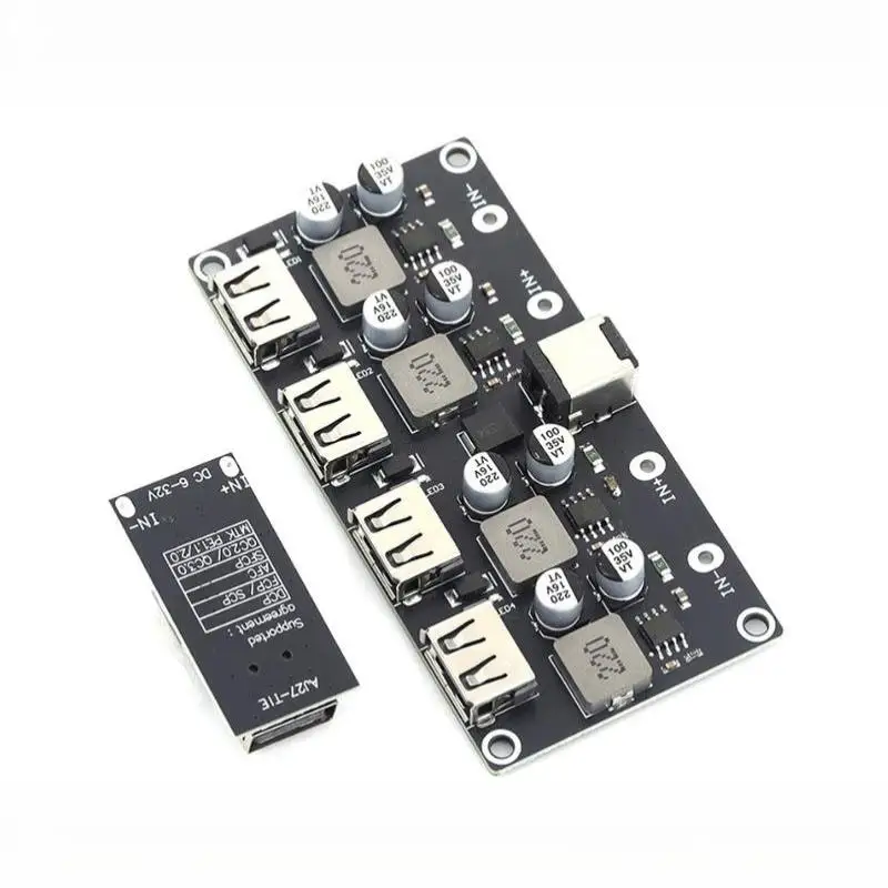 QC3.0 QC2.0 Step Down Charging Module Low Power Consumption Circuit Board for DIY Charging Station Build