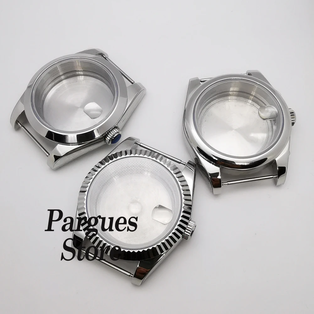 

36mm/39mm Polished Stainless Steel Sapphire Glass Watch Case Fit ETA2824 ST2130 PT5000 Movement