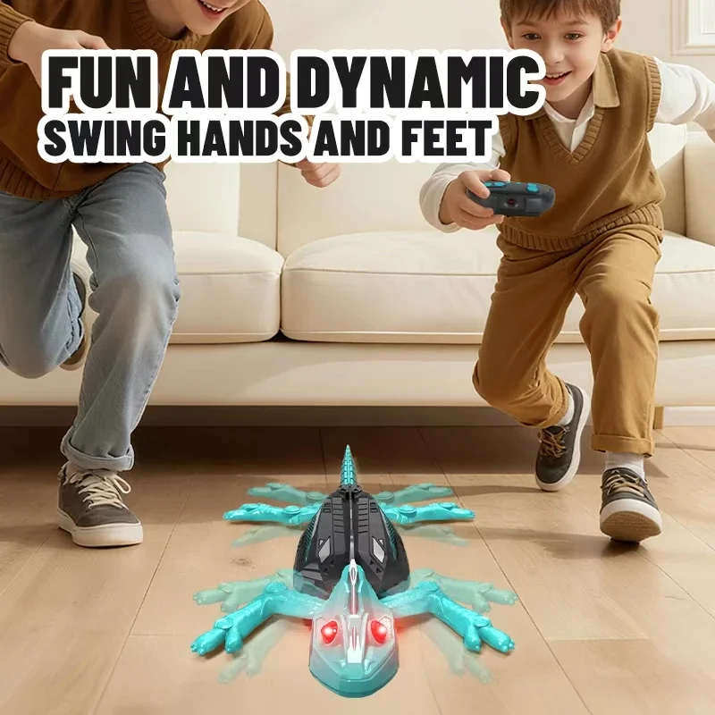 Giocattolo lucertola rampicante da parete RC: giocattolo natalizio virale, design simulato, gioco multi-scena, luci a LED, regalo per bambini e amanti delle scherzi