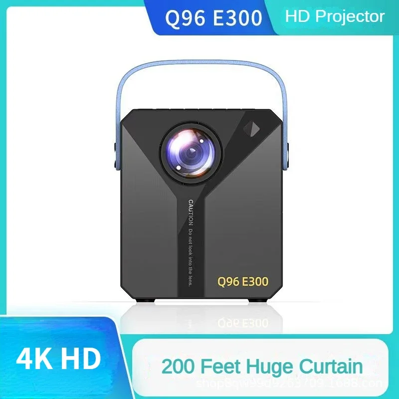 2024 New E300 4K 3D Android Smart Projector WIFI Mini Pocket Portable LED DLP Projector Home Theater for Smartphone Tablet PC