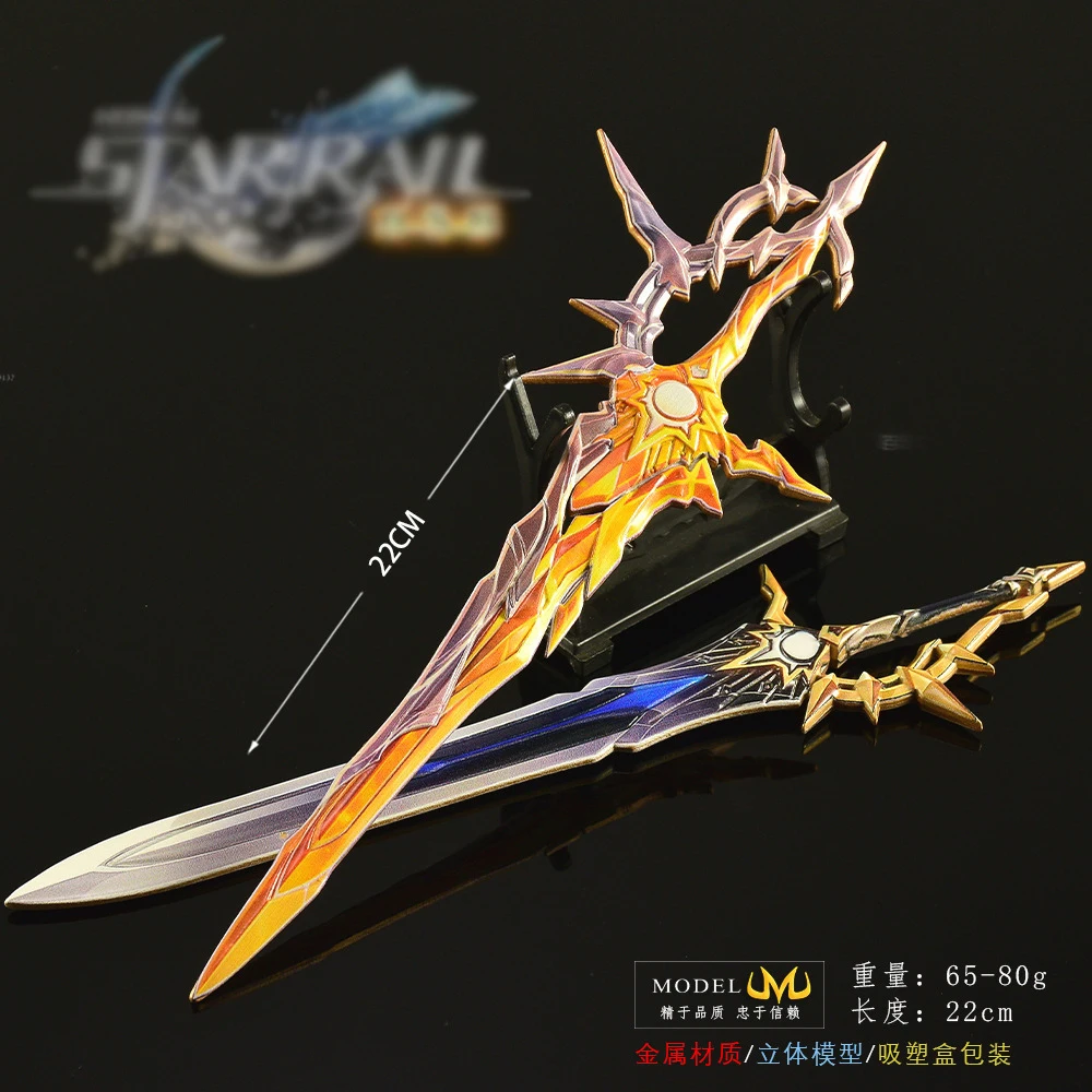 Estrela cúpula jogo armas periféricas modelo espada branca 22cm phainon jogo espada de metal brinquedo anime cosplay adereços coleção decoração casa