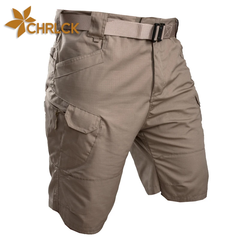 CHRLCK Men\'s Anti-scratch Tactical Shorts Elasticity Hiking Trousers Men Breathable Hunting Fishing Camping Pants Wear-resistant