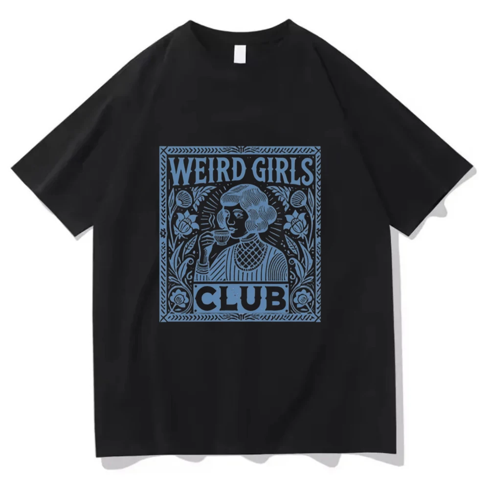 Weird Girls Club T Shirt Vintage Aesthetic Graphic Tee Retro Harajuku Streetwear Top Casual Short Sleeve Tshirt Women Men Unisex