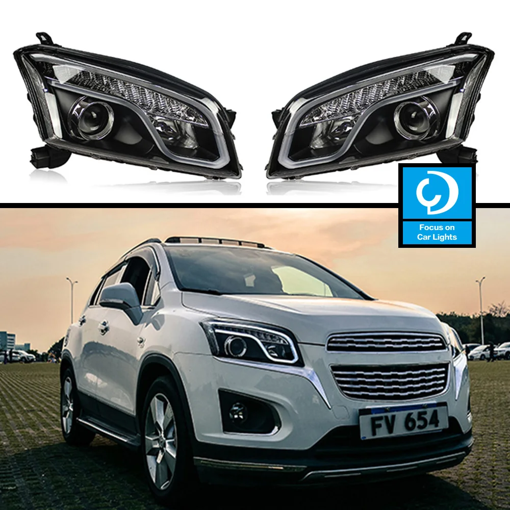 Car Front Headlight For Chevrolet TRAX 2014-2016 LED HeadLamp Styling Dynamic Turn Signal Lens Automotive Accessories Assembly