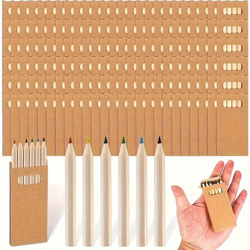 36/12pcs 8.8CM Mini Colored Pencil Kawaii Kids Children Small Draw Pen Cute Wooden Colored Pencil Set for School Supplies Gift image 5