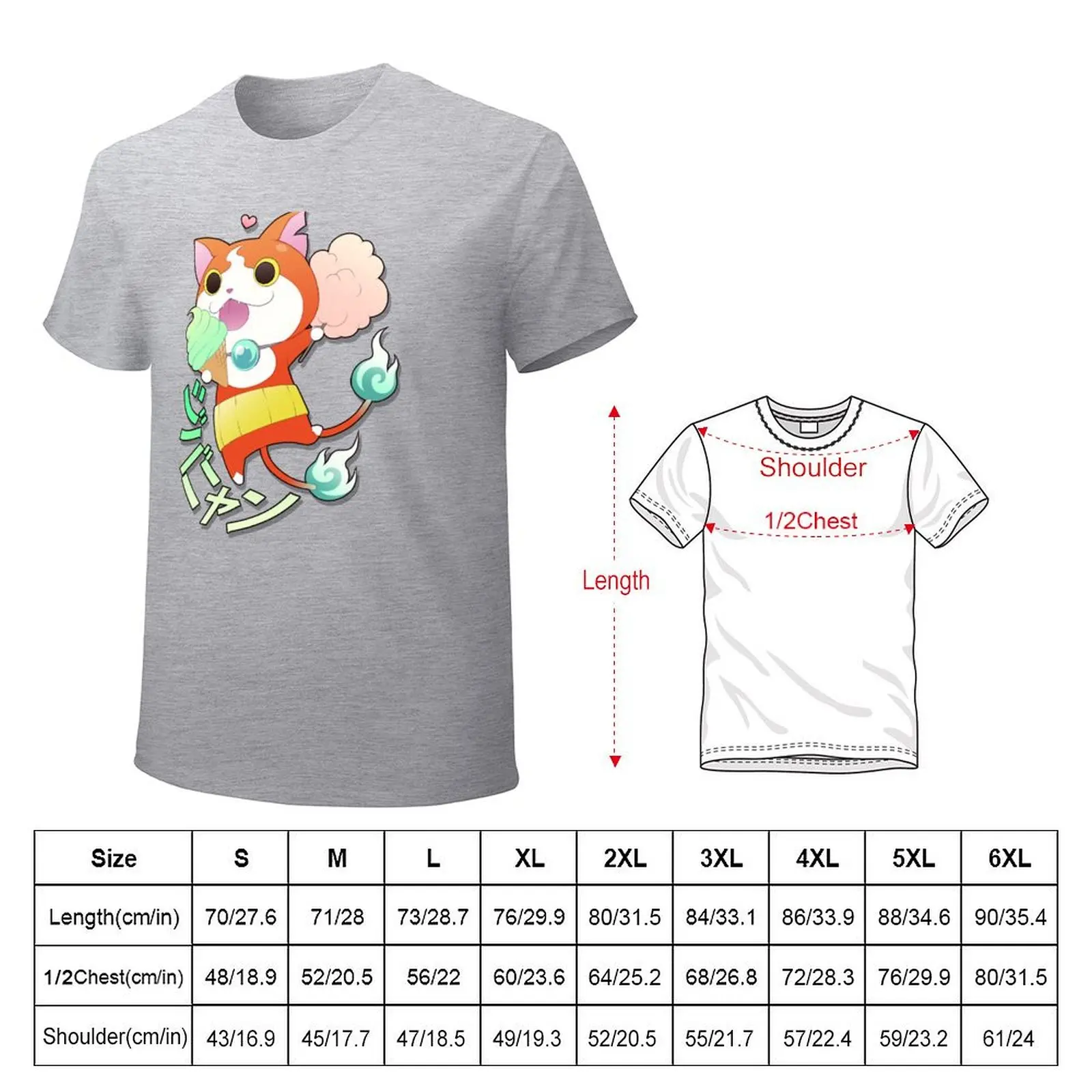 Jibanyan The Yokai T-Shirt cute tops aesthetic clothes T-shirt men