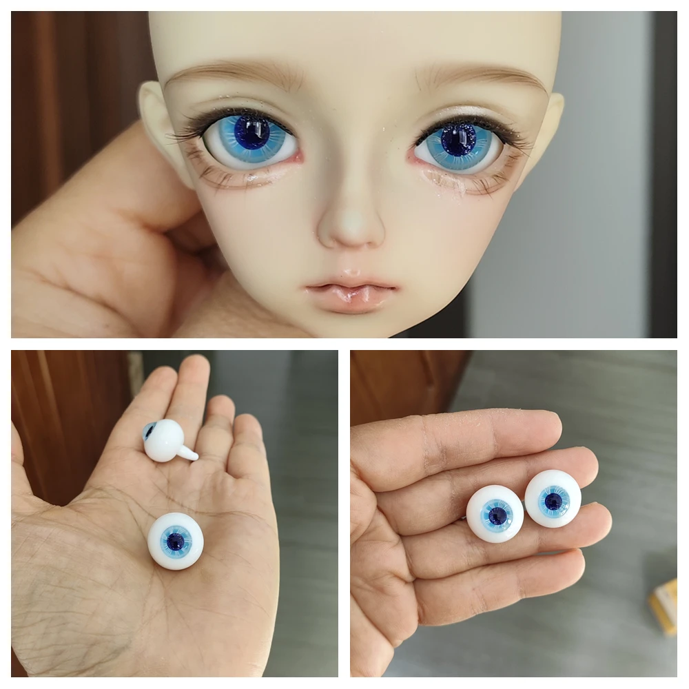 인형 액세서리 장난감 눈 16mm msd yosd sd bjd 인형 유리 눈구슬 블루 컬러 JD01