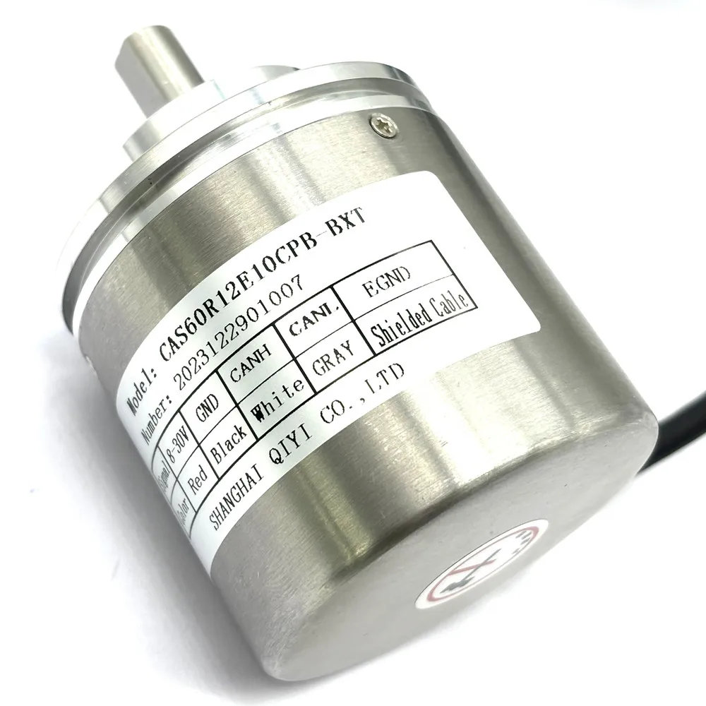 60MM Single Turn Absolute Encoder Canopen Output 12bit 10-30Vdc 10mm Solid Shaft CAS60R12E10CPB