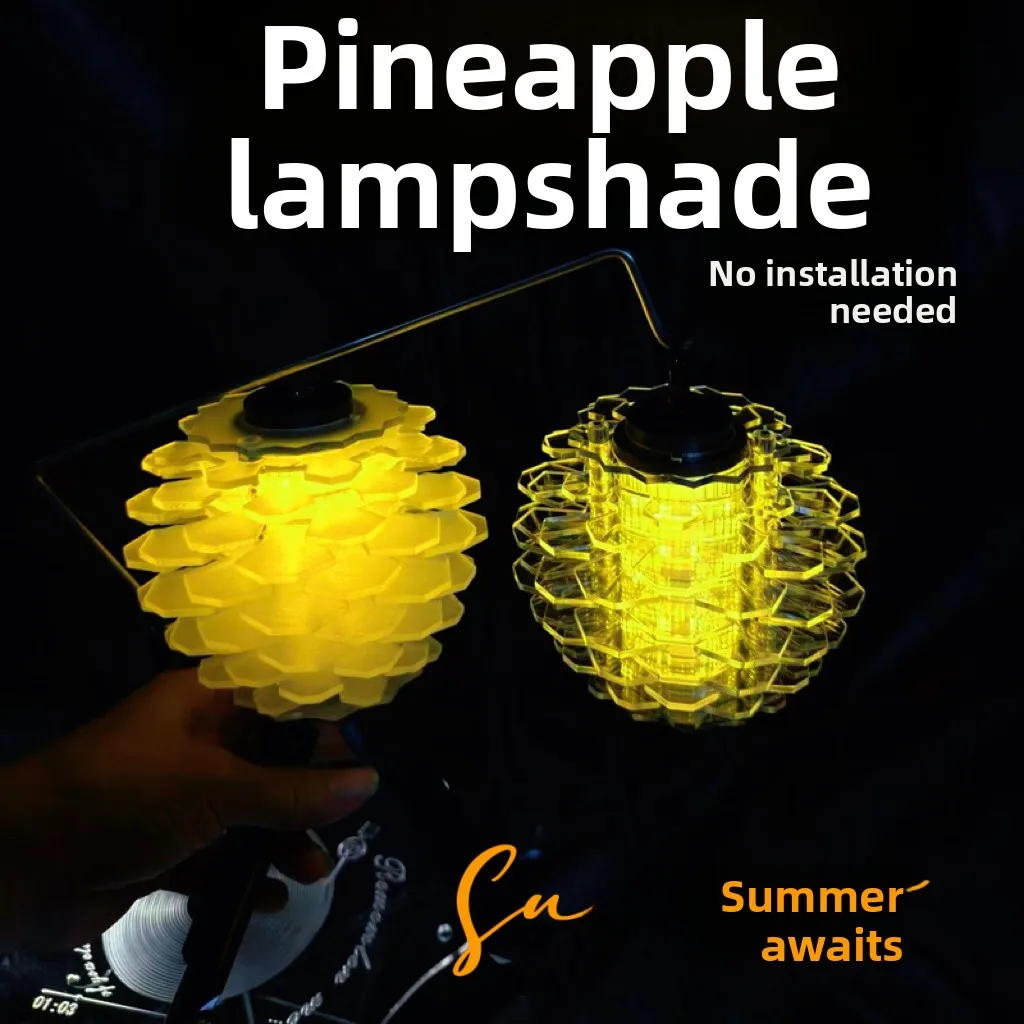 Camping Atmosphere Lampshade Pendant Light Decorative Lampshade Acrylic Material No Installation Required