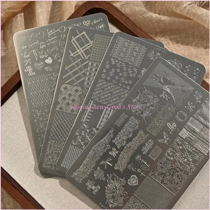 57QA Stylish Patterns Art Stamping Plate Stainless Steel Tool For Nail Decoration Professional Manicure Accessory