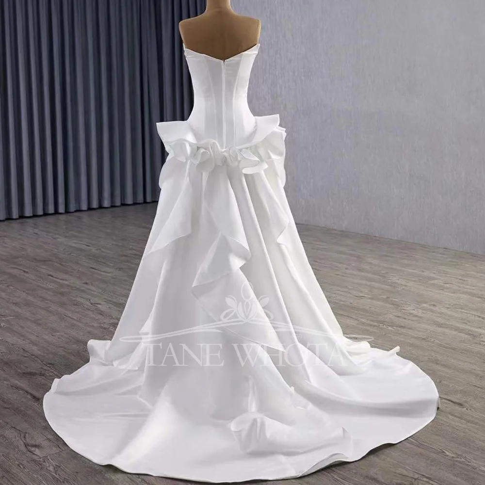 スイートハートノースリーブジッパーフリルセクシーブライダルドレス2025ウェディングドレスマーメイドスタイル女性向けカスタマイズ