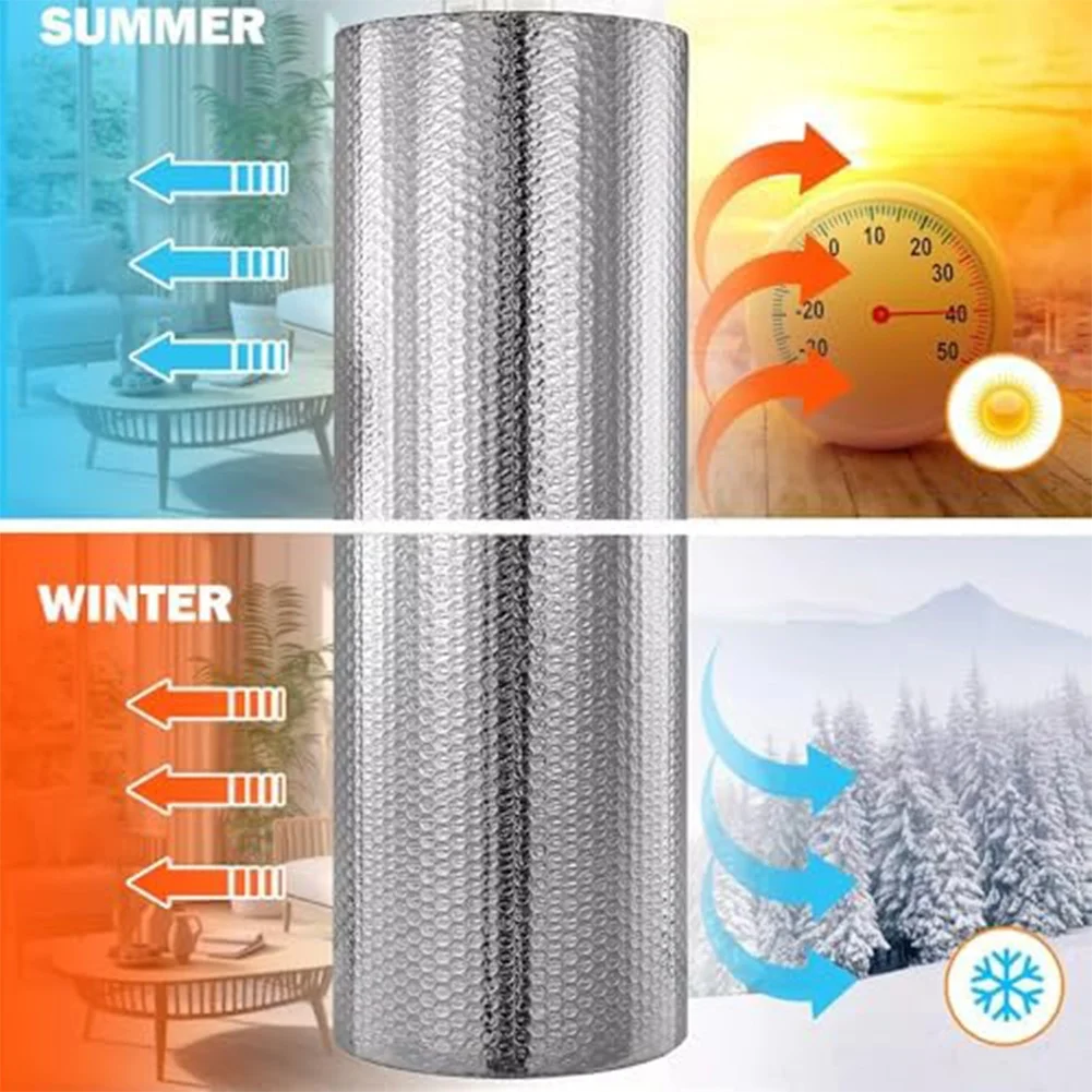 0.6x1.2m Radiator Reflective Heat Insulation Aluminum Foil Film Double Sided Wall Sticker Radiator Insulation Foil Sheet