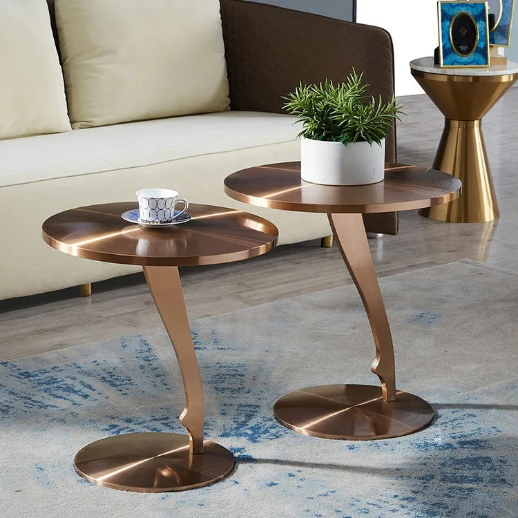 

Прямые продажи с фабрики, кронштейн из нержавеющей стали, золотой верх, набор журнальных столиков