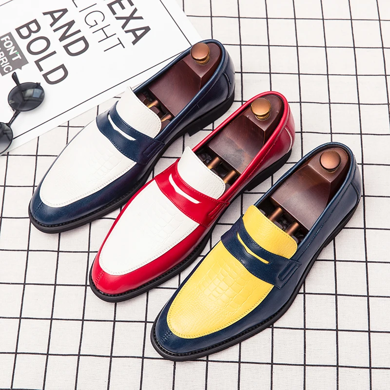 Mode Mannen Loafers Slip Op Klassieke Britse Stijl Casual Jurk Schoenen Klassieke Sociale Lederen Schoenen Elegante Originele Bootschoenen