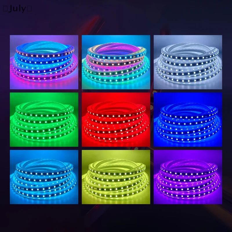 Luz de plástico mágica con programación para exteriores, impermeable, colorida, serpentina de caballo, proyecto de iluminación, tira suave de iluminación