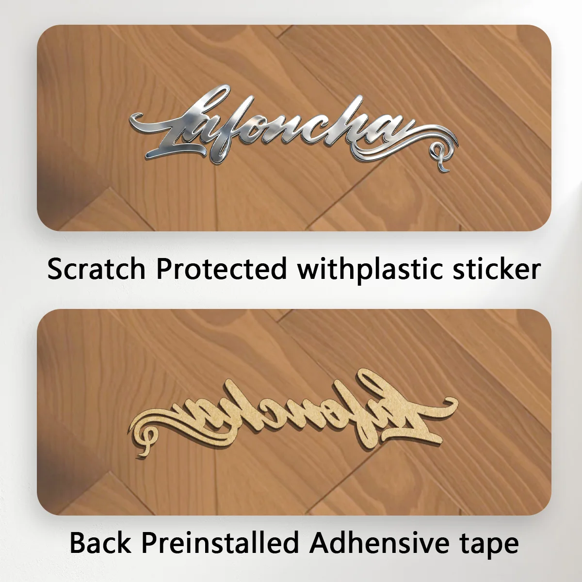 1PC Metal 3D Elegant Font Car Body Sticker Auto Rear Emblem Badge Decor Personalized Name Holder Logo Jewelry Gifts Accessories