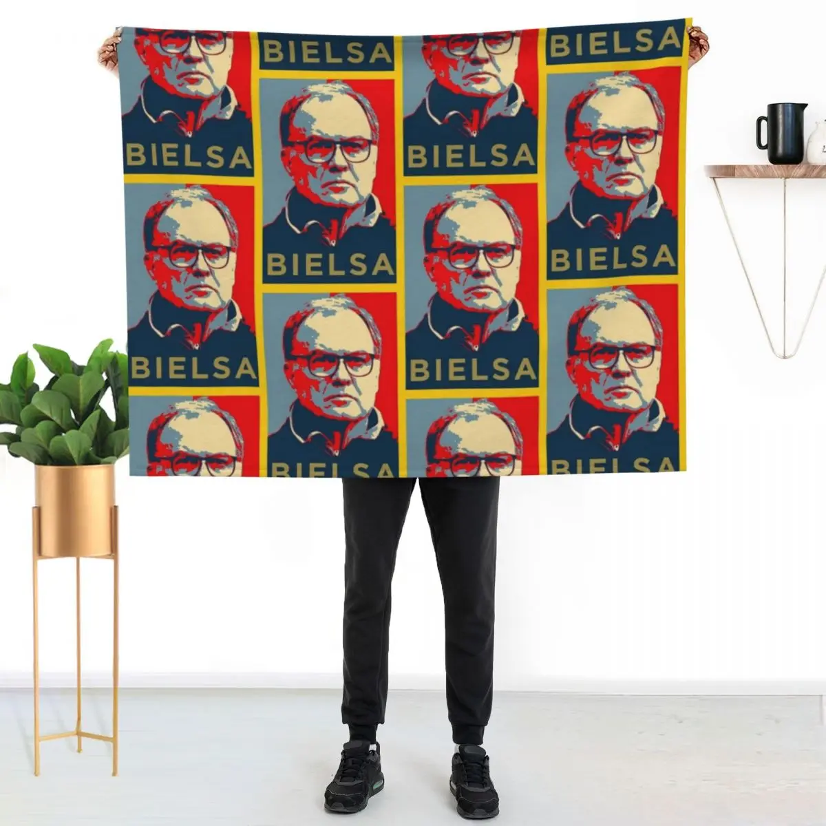 Marcelo Bielsa Artwork Throw Blanket Men's Soft Warm Throw Blanket for Couch
